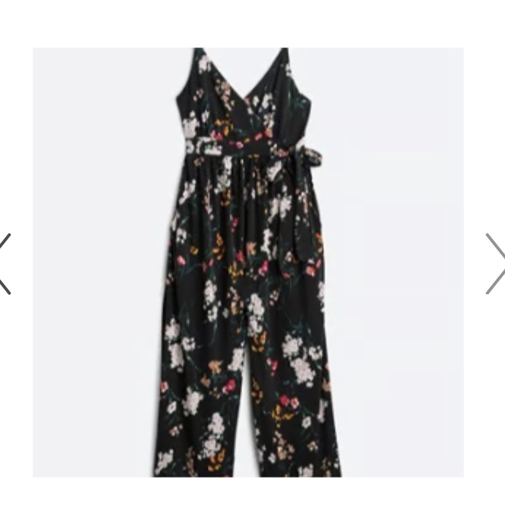 Black Floral Maternity Jumpsuit
